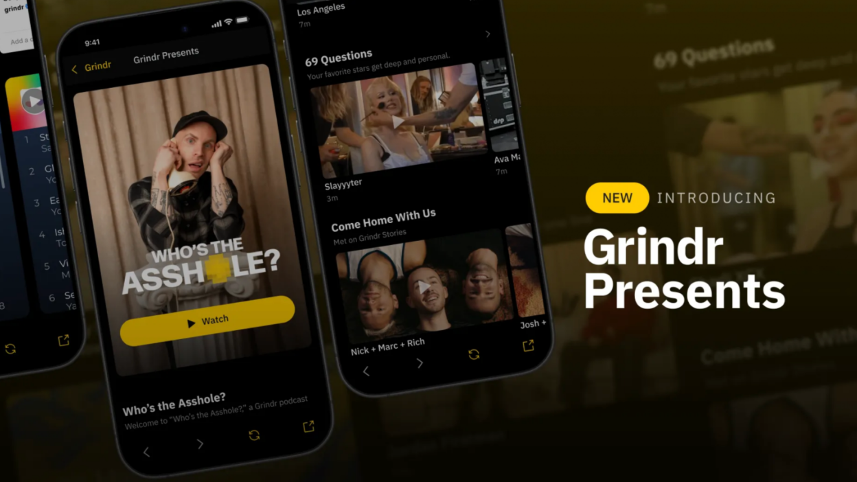 Grindr Launches In-App Hub for Original, Uncensored Content