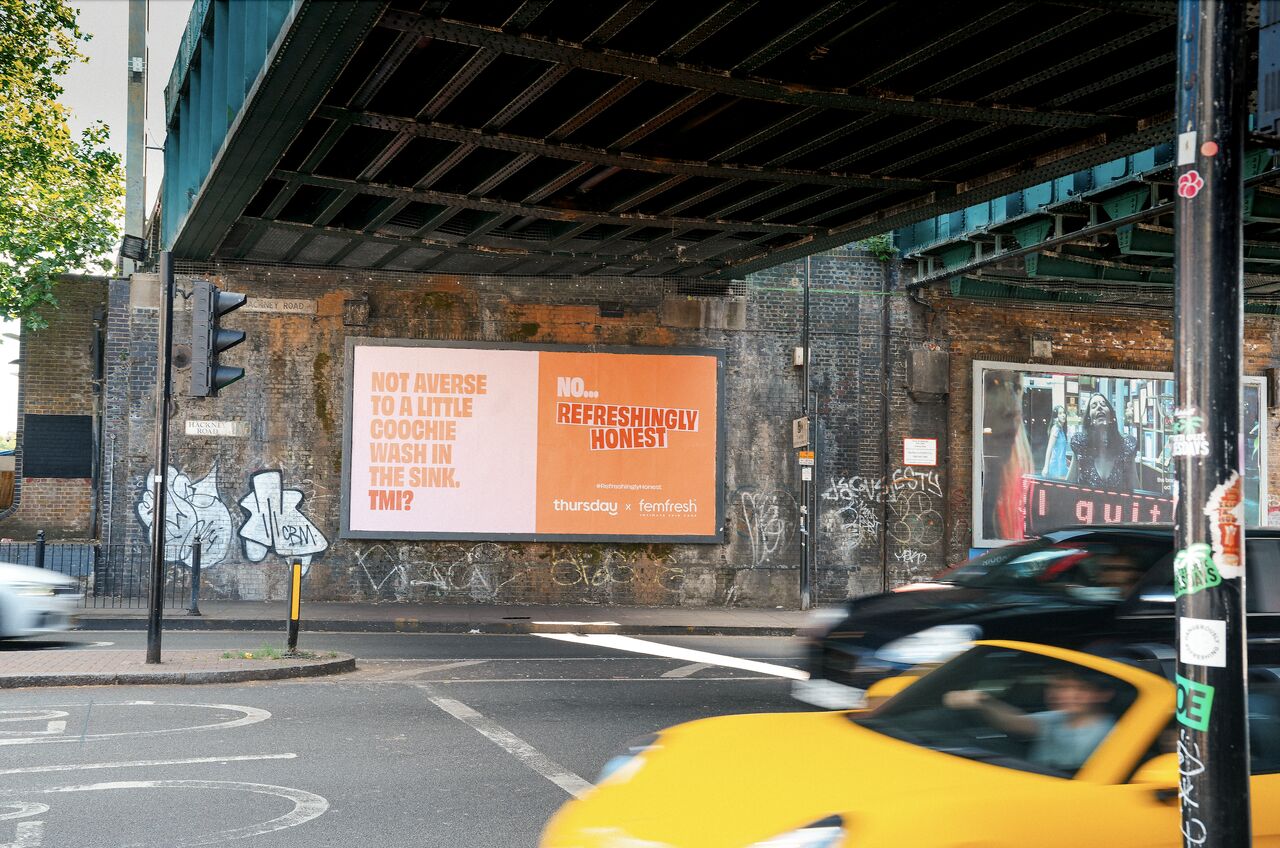 Thursday and Femfresh Team up for London Billboard Campaign