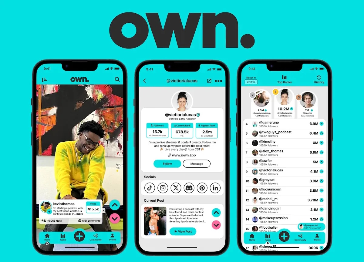 New Social Platform ‘Own’ Debuts with Blockchain-Based Monetization